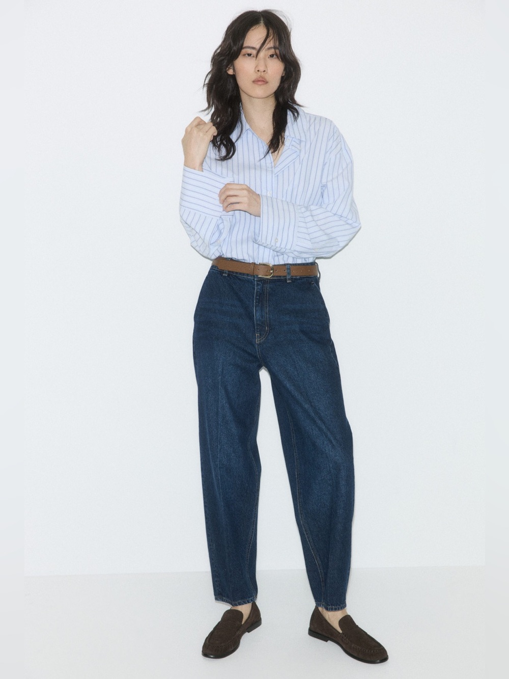 H&M BARREL HIGH ANKLE JEANS